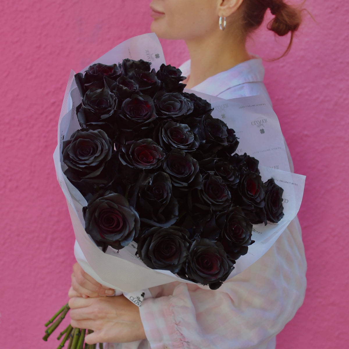 Eclipse Black Baccara roses same-day delivery Los Angeles