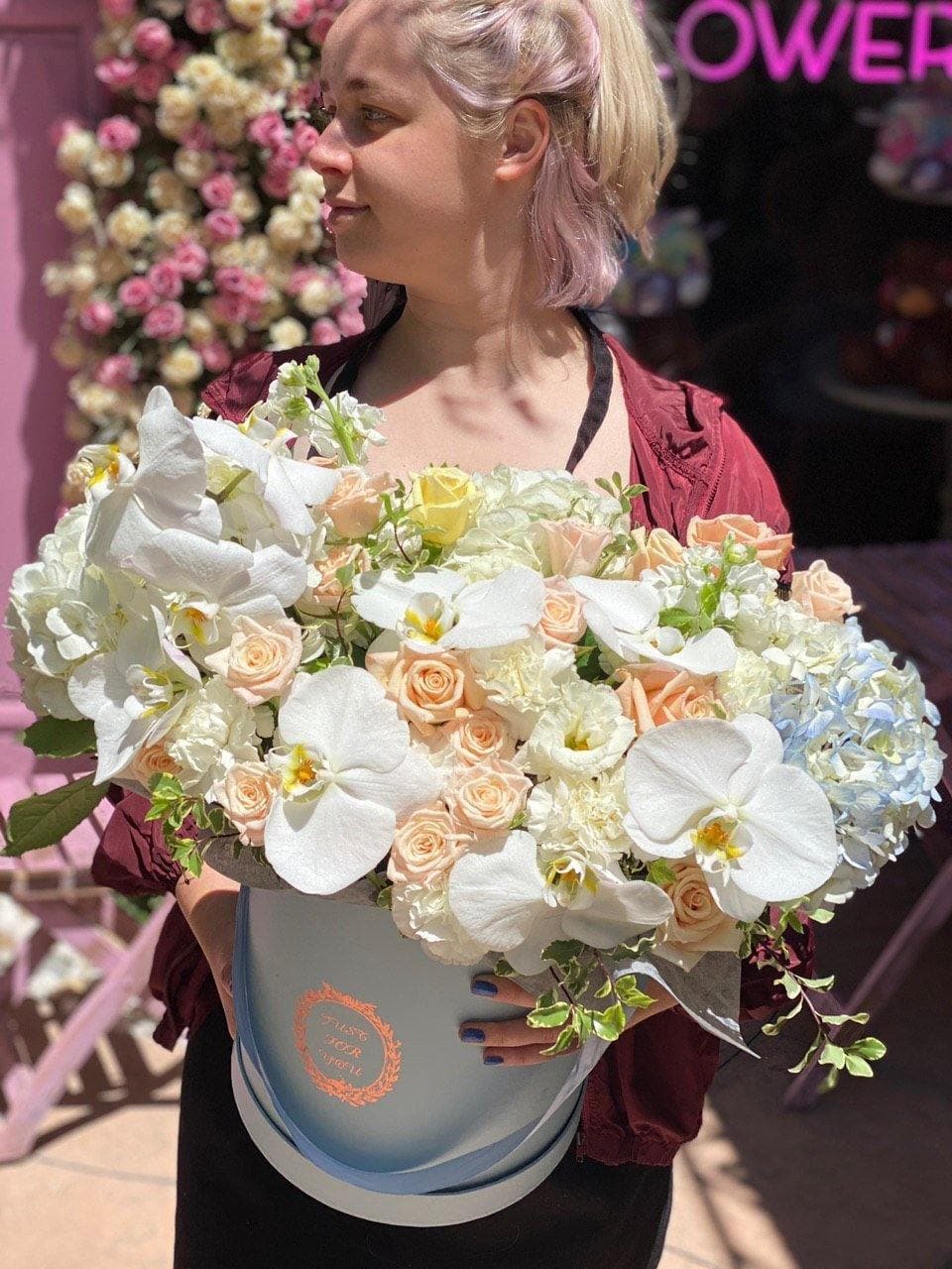 Lorena hydrangeas orchids same-day delivery San Francisco