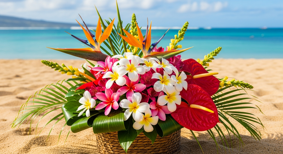 Best flowers for a Luau party in Honolulu Hawaii — tropical arrangements by Pink Clover