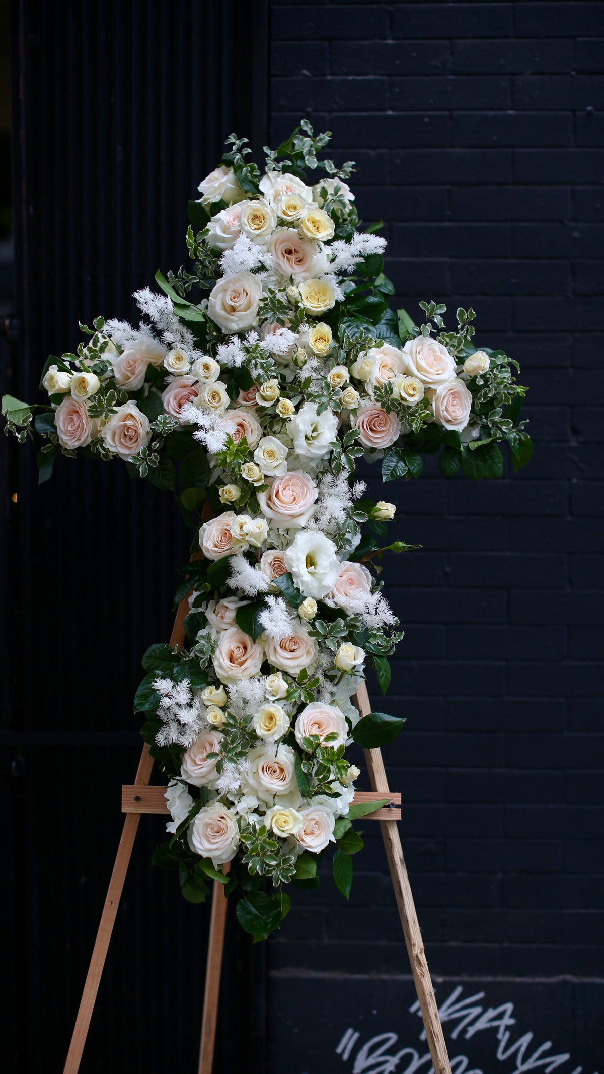 Funeral wreath - Rest in Peace fresh seasonal flowers same-day delivery Honolulu