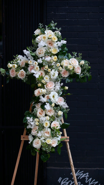 Funeral wreath - Rest in Peace fresh seasonal flowers same-day delivery Honolulu