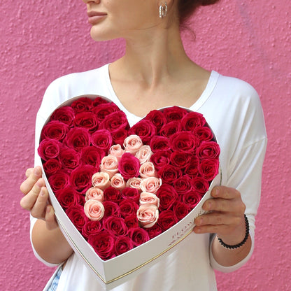 Love Signature red roses white roses same-day delivery Los Angeles