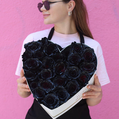 Black Heart roses same-day delivery Los Angeles
