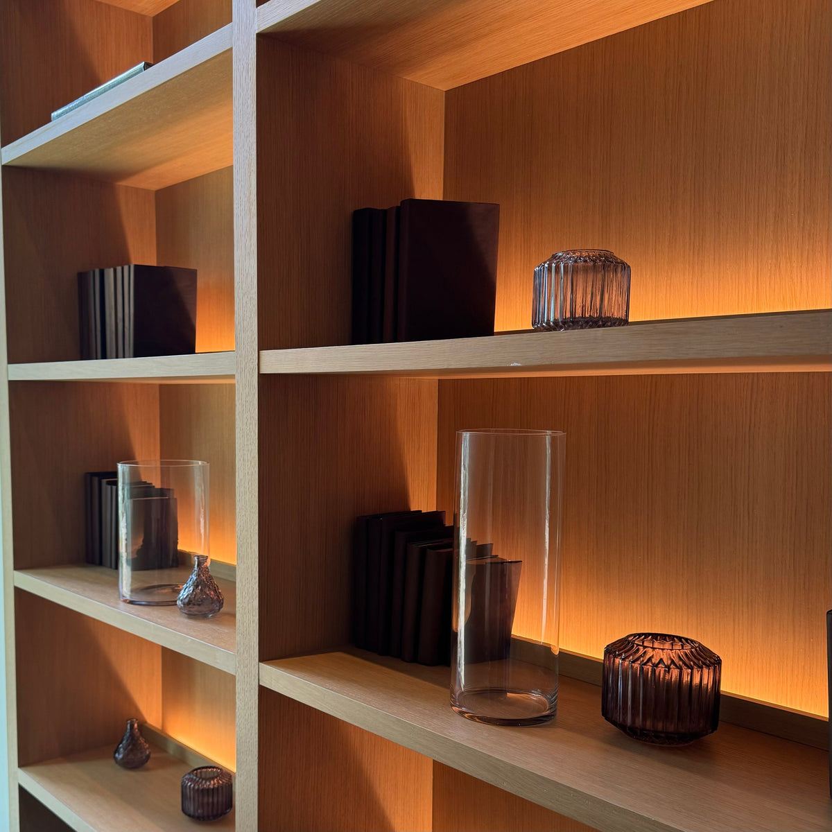 Tall Glass Vase bouquet roses Beverly Hills florist Pink Clover
