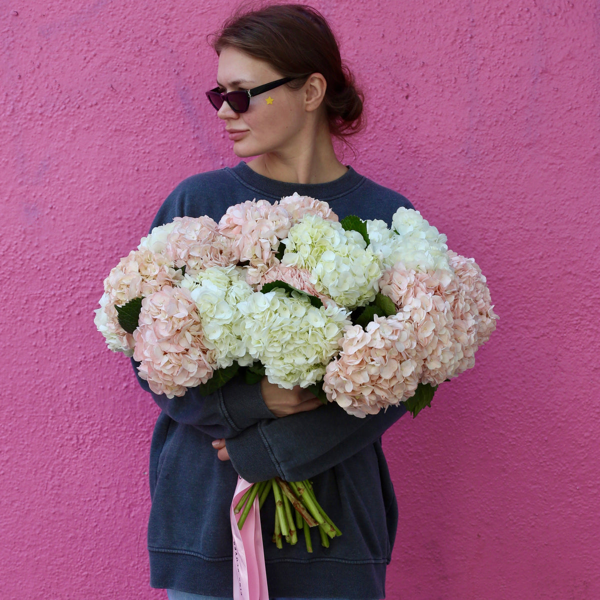 Pink Pearl hydrangeas same-day delivery Los Angeles