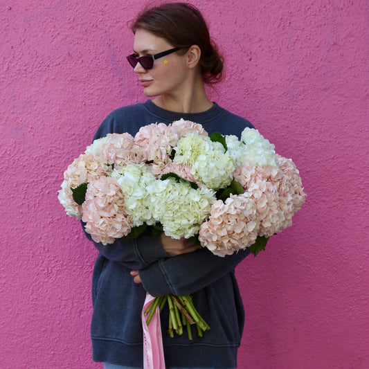 Pink Pearl hydrangeas same-day delivery Los Angeles