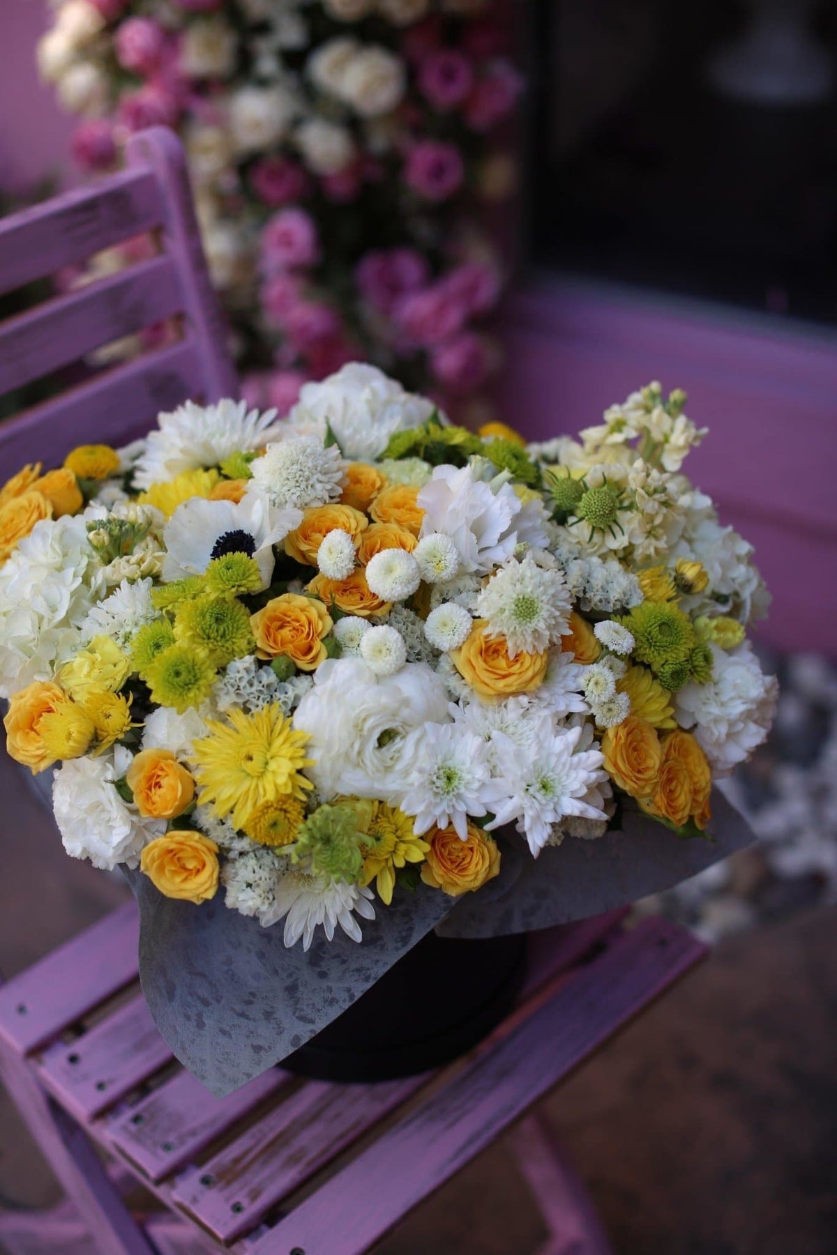 Evangeline flower arrangement Beverly Hills Los Angeles florist