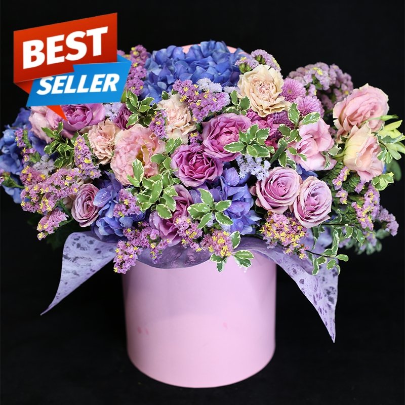 Luxury blue hydrangeas purple hydrangeas gift delivery West Hollywood Los Angeles