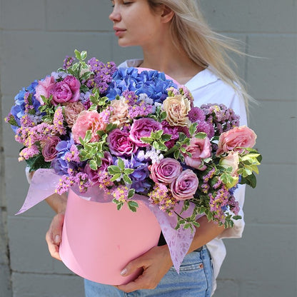 Glow blue hydrangeas purple hydrangeas same-day delivery Honolulu