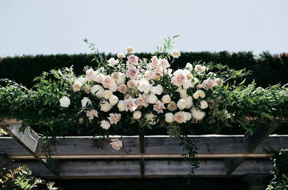 Flower Clouds Wedding Arch bouquet Pacific Heights San Francisco florist Pink Clover