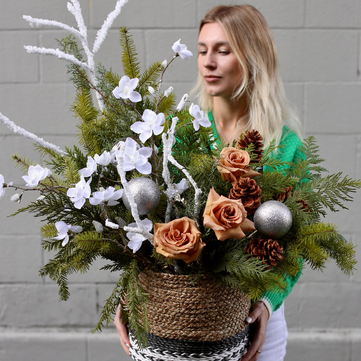 Frosted Bloom flower arrangement Beverly Hills Los Angeles florist