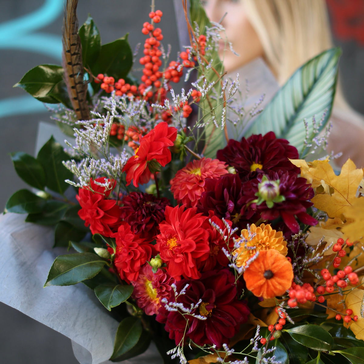 Harvest Charm bouquet roses Beverly Hills florist Pink Clover