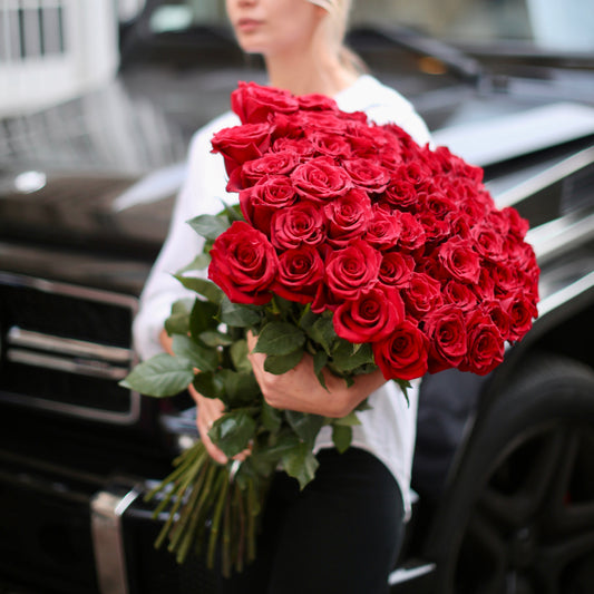 75 Red Roses flower arrangement Beverly Hills Los Angeles florist