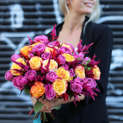 Sunset Bliss roses same-day delivery Los Angeles