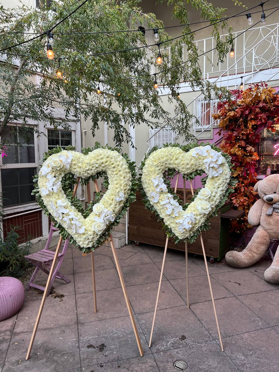 Luxury white chrysanthemums white phalaenopsis orchids gift delivery West Hollywood Los Angeles