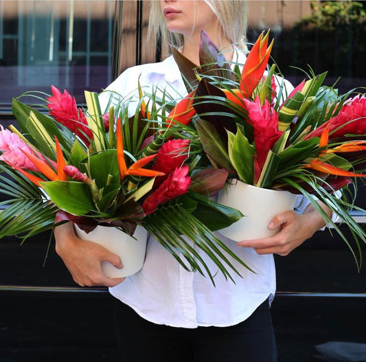 Exotic heliconia red ginger same-day delivery Los Angeles