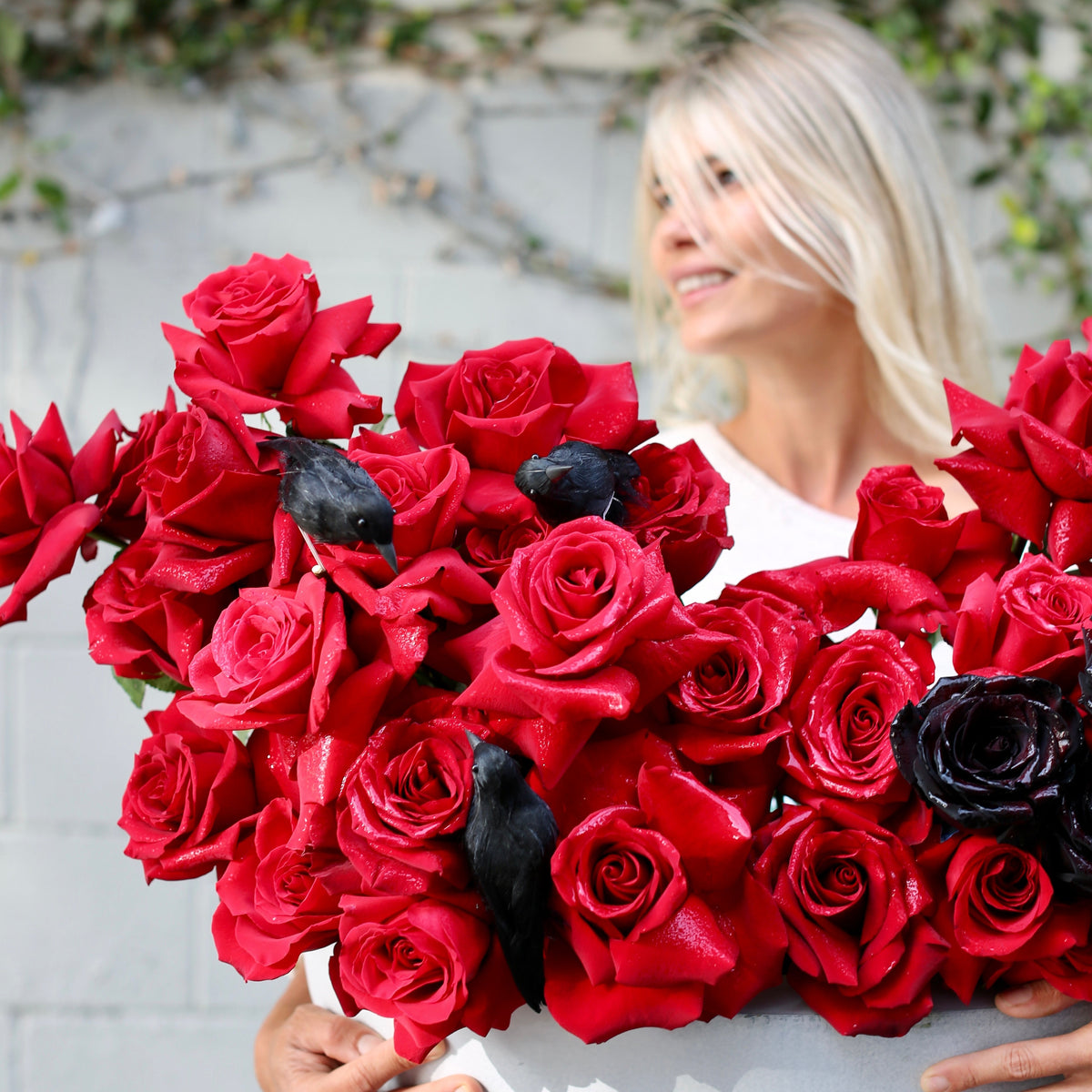 Amore flower arrangement Beverly Hills Los Angeles florist