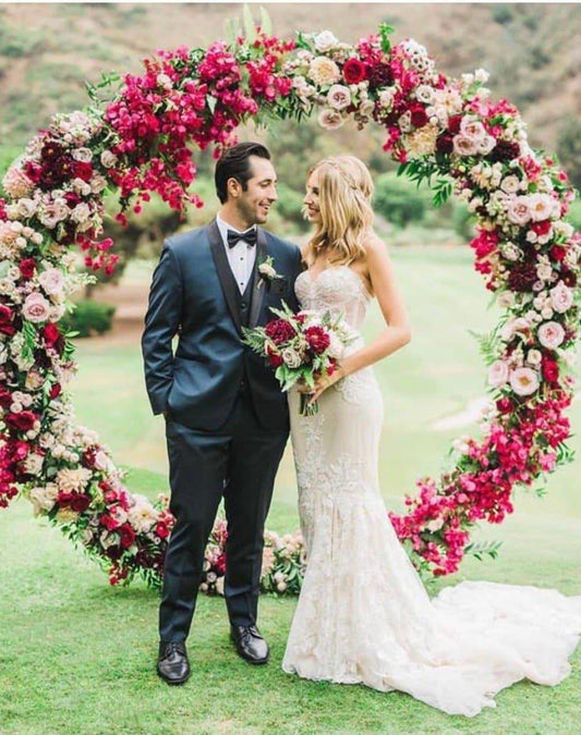 Designer Wedding Arch bouquet Waikiki Honolulu florist Pink Clover