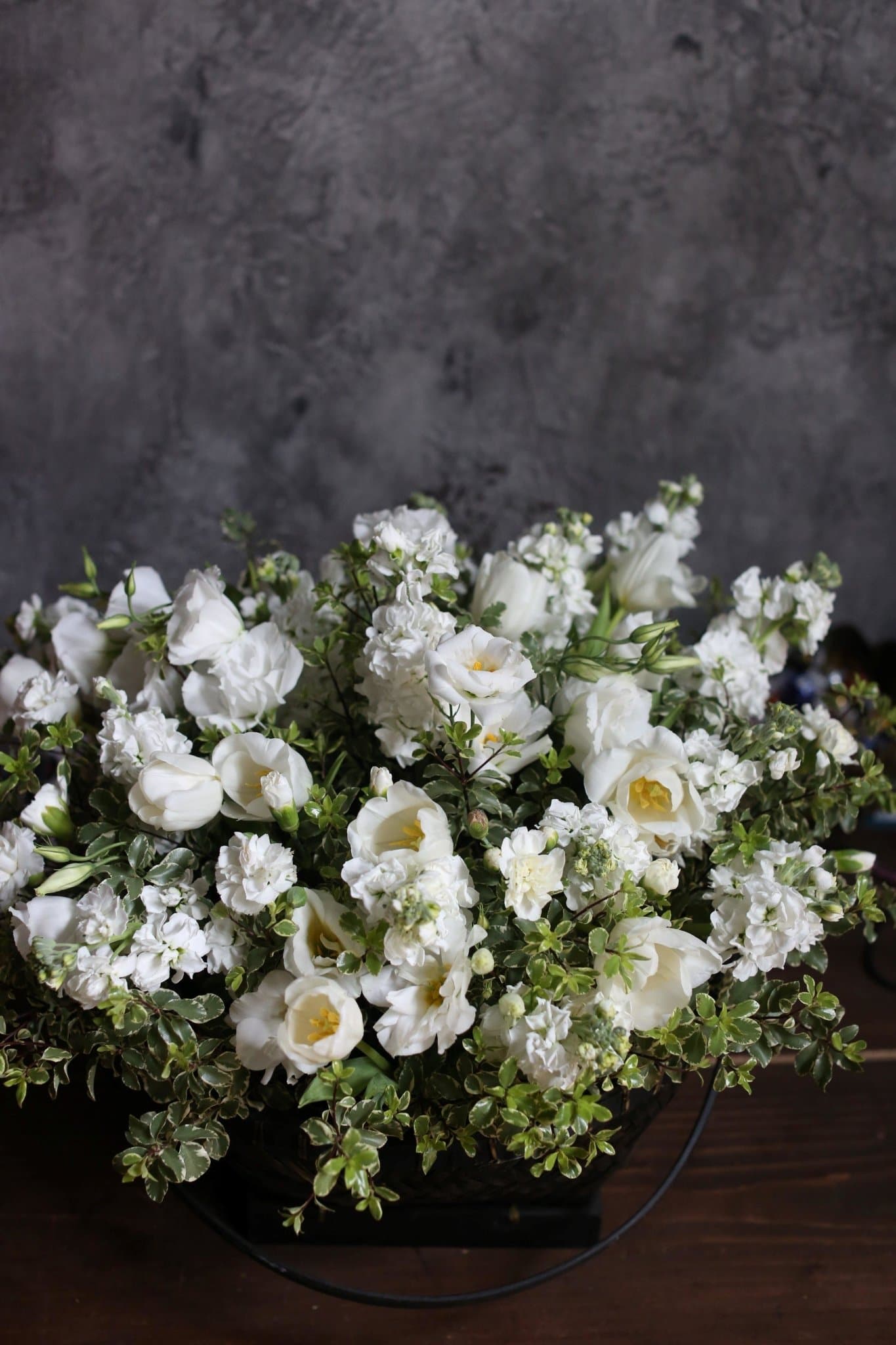Luxury white tulips white waxflower gift delivery Pearl City Honolulu