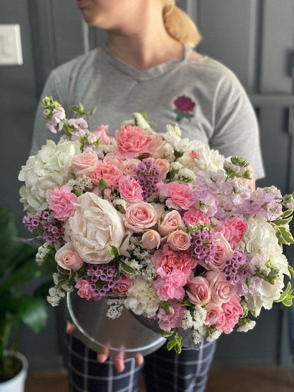 Rosette (Pink arrangement with roses) - Los Angeles - Image 8 | Pink Clover Florist