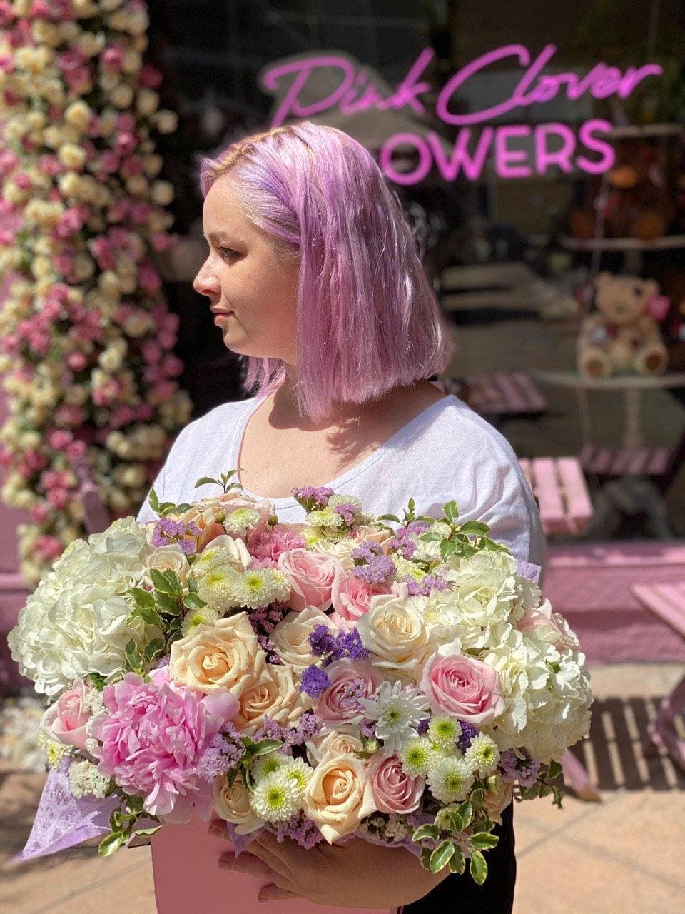 Rosette (Pink arrangement with roses) - Los Angeles - Image 6 | Pink Clover Florist