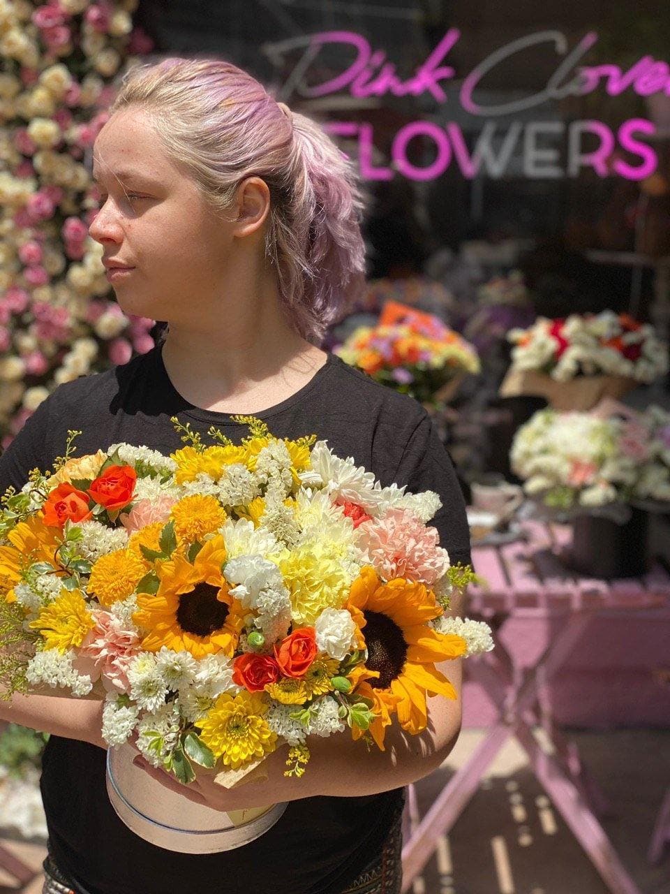 Sunny (Arrangement with sunflowers ) - Los Angeles - Image 6 | Pink Clover Florist | Flower Delivery Los Angeles